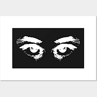 eye white Posters and Art